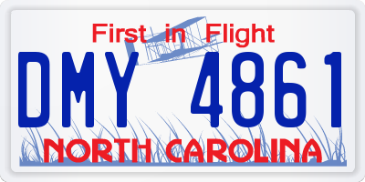 NC license plate DMY4861
