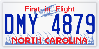 NC license plate DMY4879