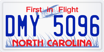 NC license plate DMY5096