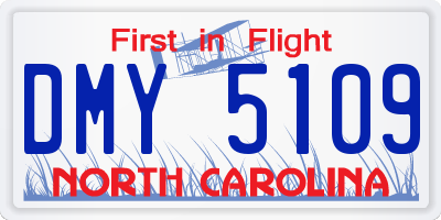 NC license plate DMY5109