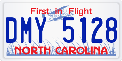 NC license plate DMY5128