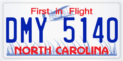 NC license plate DMY5140