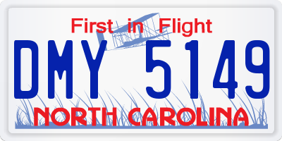 NC license plate DMY5149