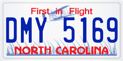 NC license plate DMY5169