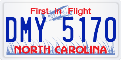 NC license plate DMY5170