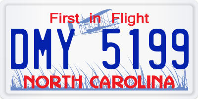 NC license plate DMY5199