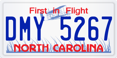 NC license plate DMY5267