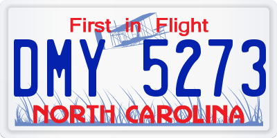 NC license plate DMY5273