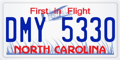 NC license plate DMY5330