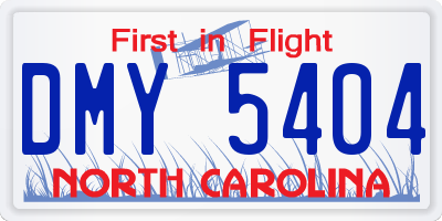 NC license plate DMY5404