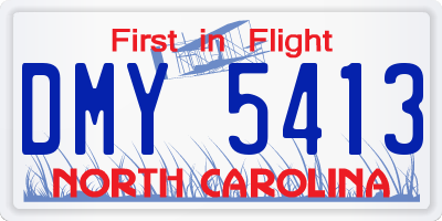 NC license plate DMY5413