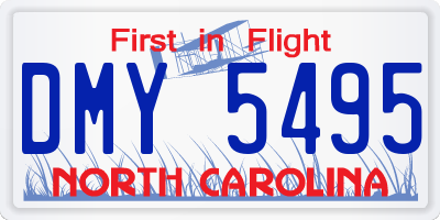 NC license plate DMY5495