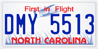 NC license plate DMY5513