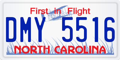 NC license plate DMY5516