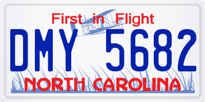 NC license plate DMY5682