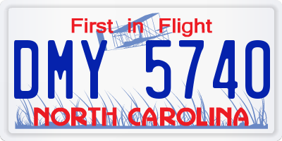NC license plate DMY5740