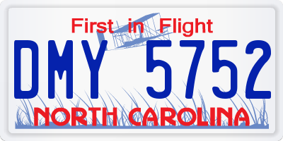 NC license plate DMY5752