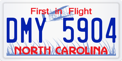 NC license plate DMY5904
