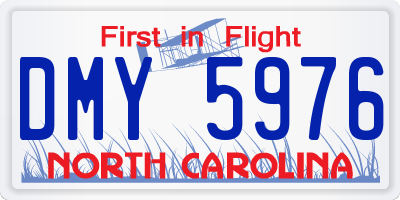 NC license plate DMY5976