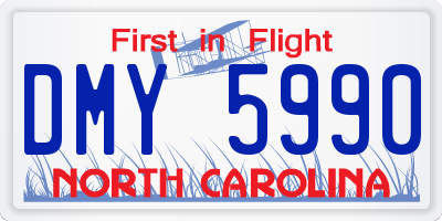 NC license plate DMY5990