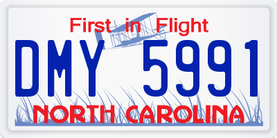 NC license plate DMY5991