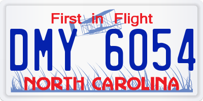 NC license plate DMY6054