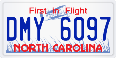 NC license plate DMY6097