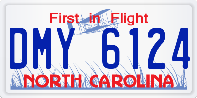 NC license plate DMY6124