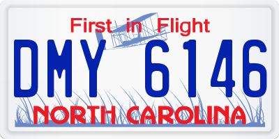 NC license plate DMY6146