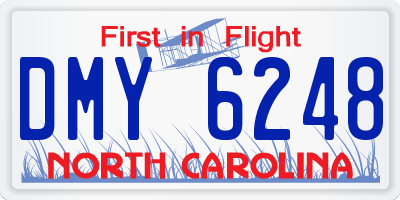 NC license plate DMY6248