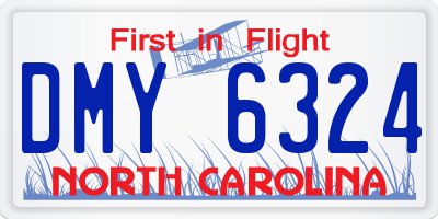 NC license plate DMY6324