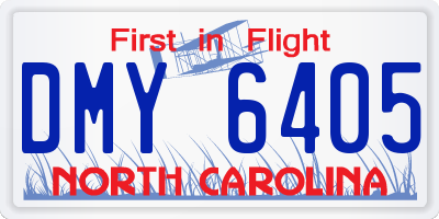 NC license plate DMY6405