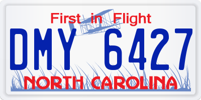 NC license plate DMY6427