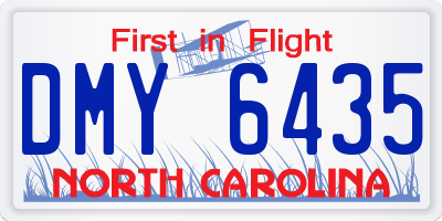 NC license plate DMY6435