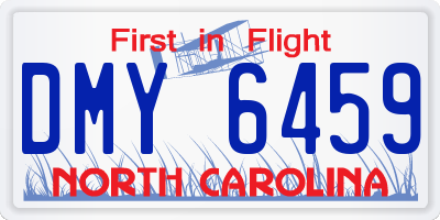 NC license plate DMY6459