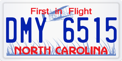 NC license plate DMY6515