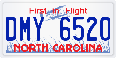 NC license plate DMY6520