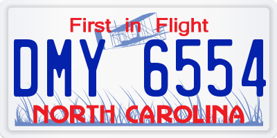 NC license plate DMY6554