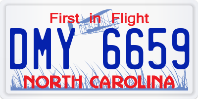 NC license plate DMY6659