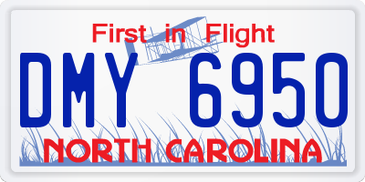 NC license plate DMY6950