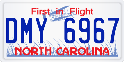 NC license plate DMY6967