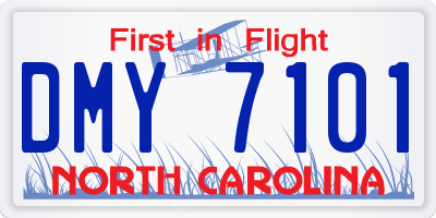 NC license plate DMY7101