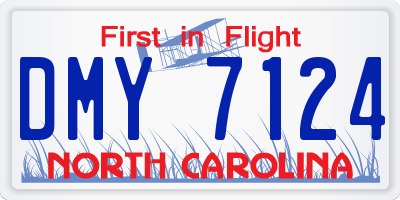 NC license plate DMY7124