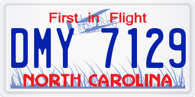 NC license plate DMY7129