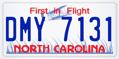 NC license plate DMY7131