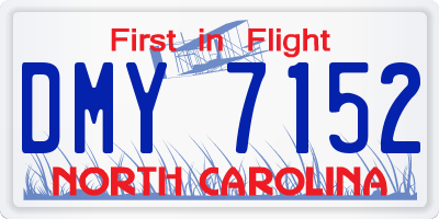 NC license plate DMY7152