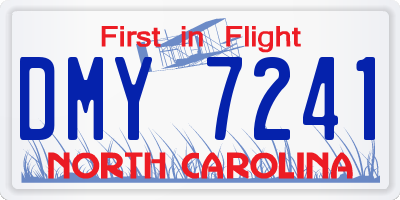 NC license plate DMY7241