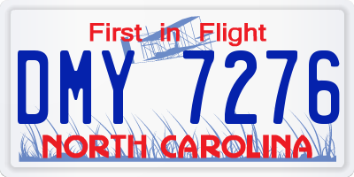NC license plate DMY7276