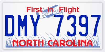 NC license plate DMY7397