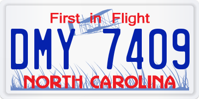 NC license plate DMY7409
